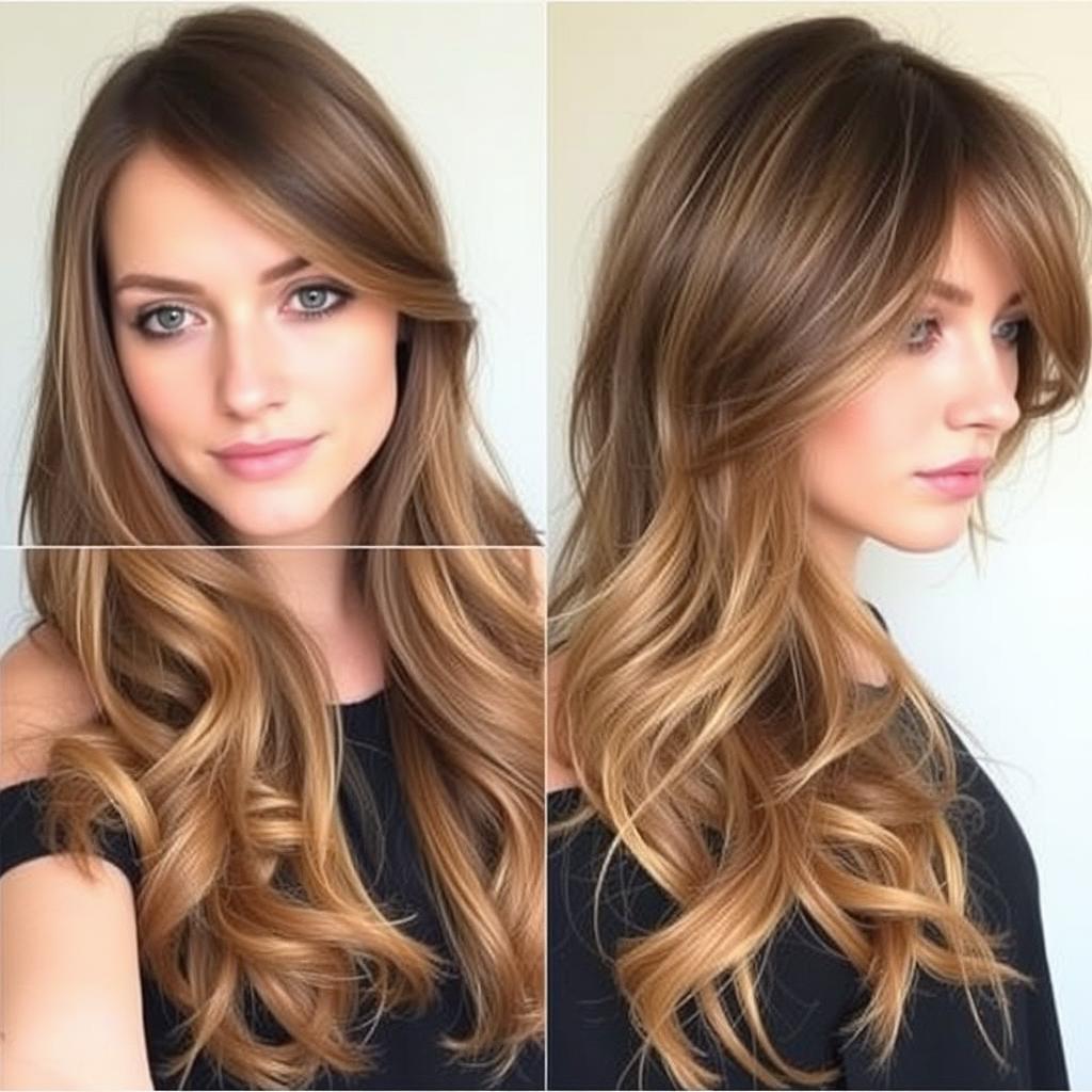 بهترین مدلهای مو بلند برای صورت مثلثی