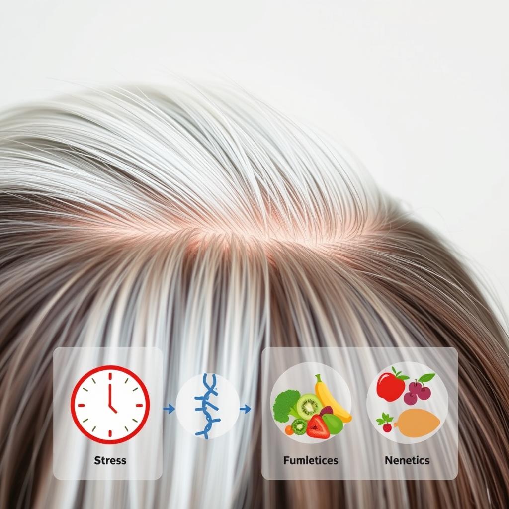 دلایل سفید شدن مو