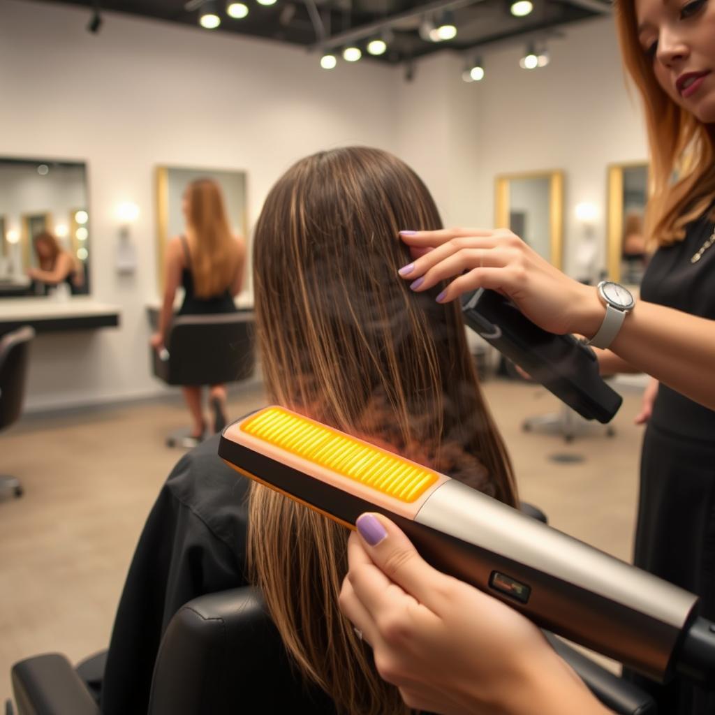 مراحل صافی مو با اتو نانو