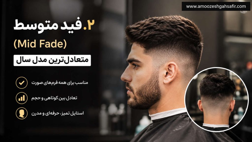 ۲. فید متوسط (Mid Fade)؛ متعادلترین مدل سال