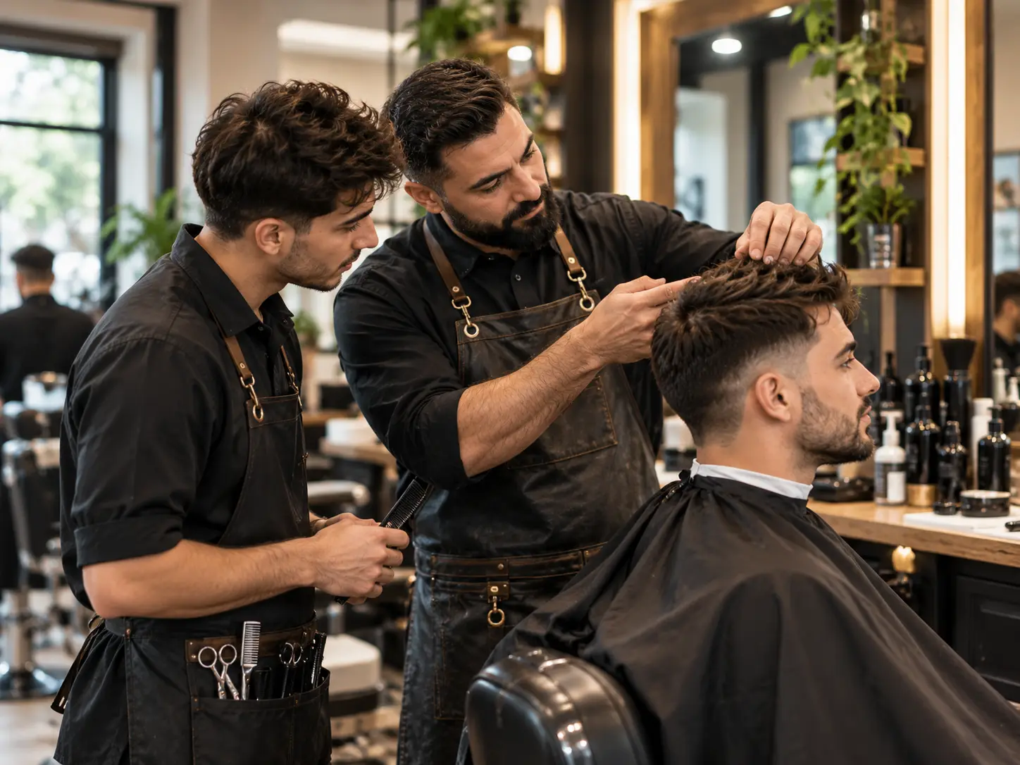 تمرین عملی آرایشگری مردانه