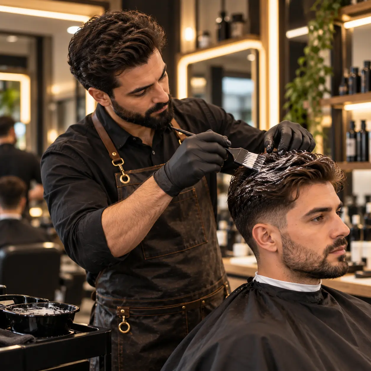 آموزش رنگ مو مردانه