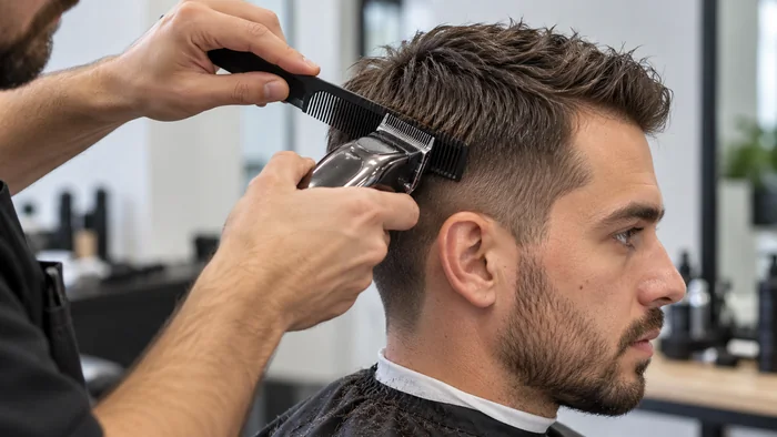 ماشین روی شانه برای تنظیم طول اجرای تکنیک ماشین روی شانه برای کنترل طول مو